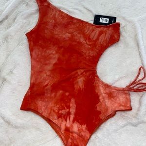 Orange Tie Dye Bodysuit